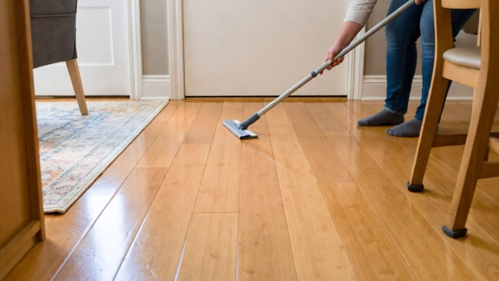 Protecting a bamboo  floor